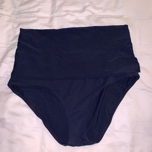 Navy blue adjustable bikini bottom